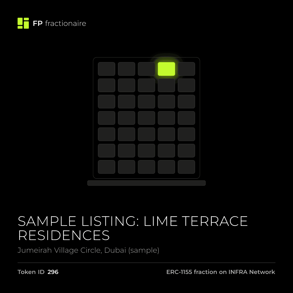 Sample listing: Lime Terrace Residences, NFT image