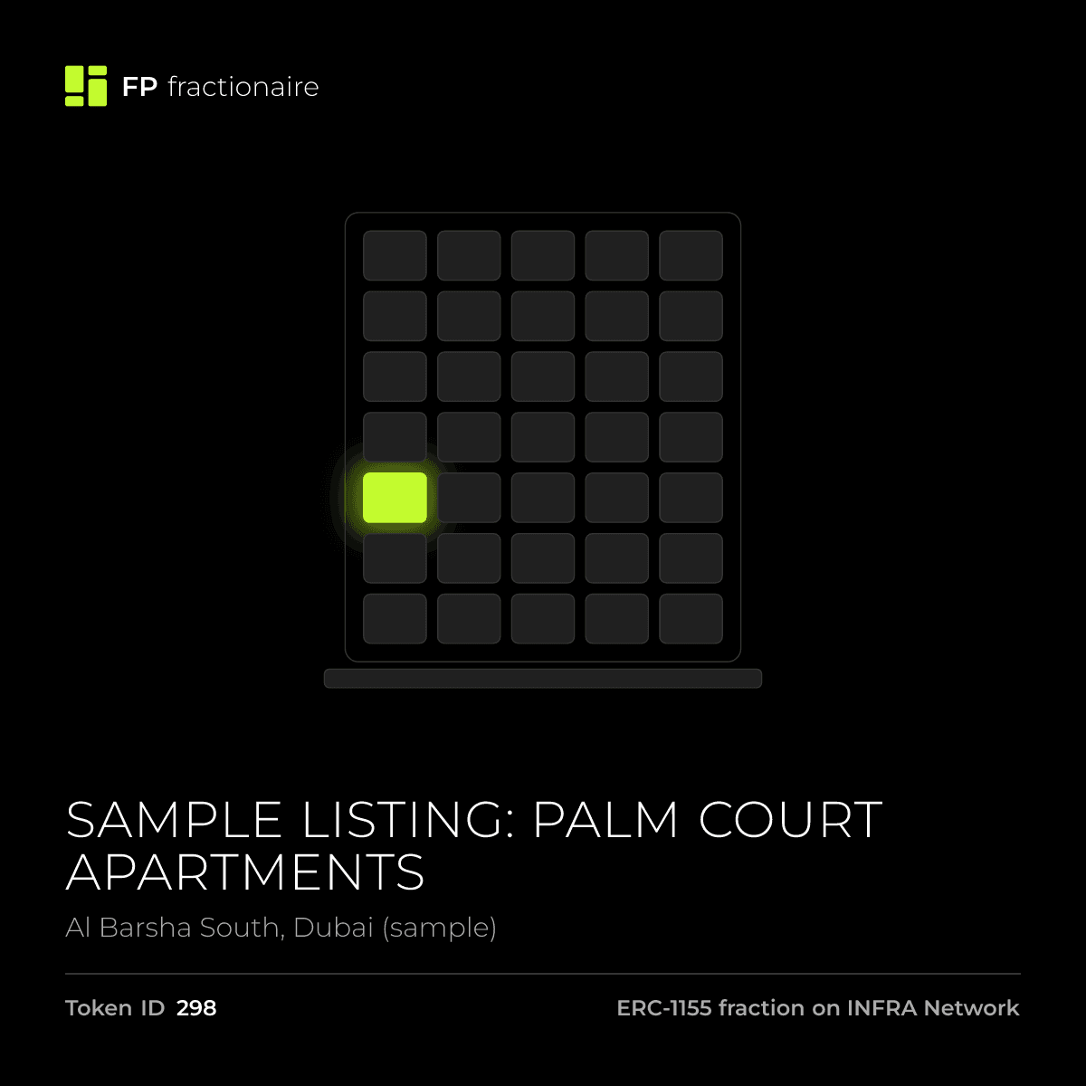 Sample listing: Palm Court Apartments, NFT image