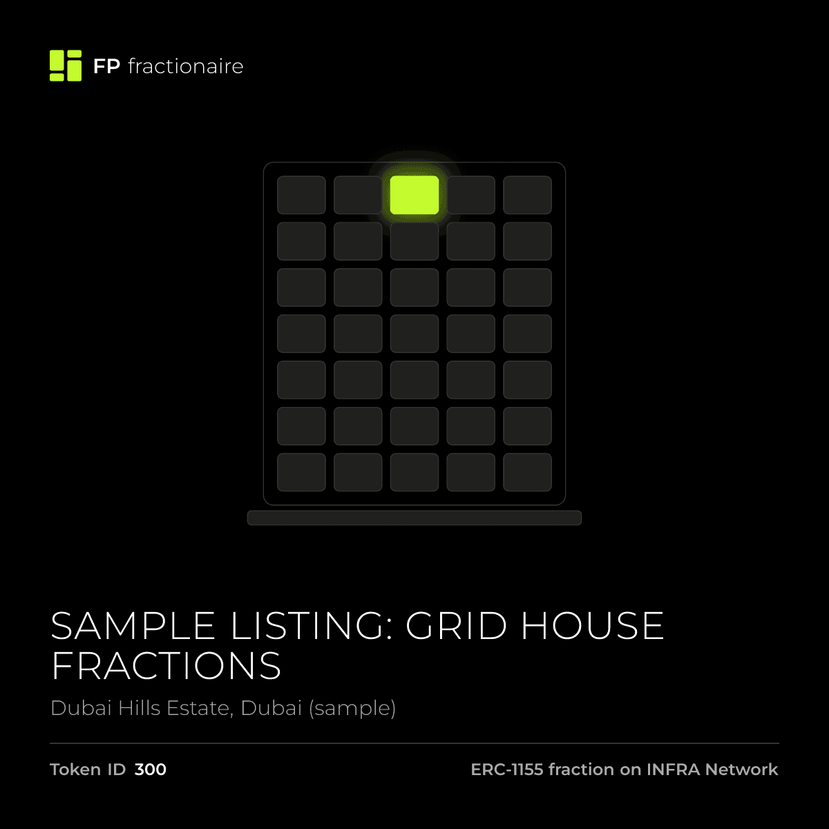 Sample listing: Grid House Fractions, NFT image